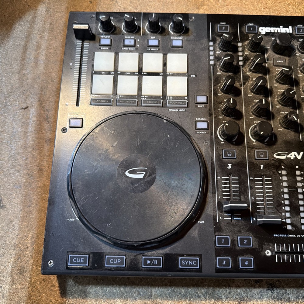 Gemini G4V 4-Channel DJ Midi Controller *untested* READ