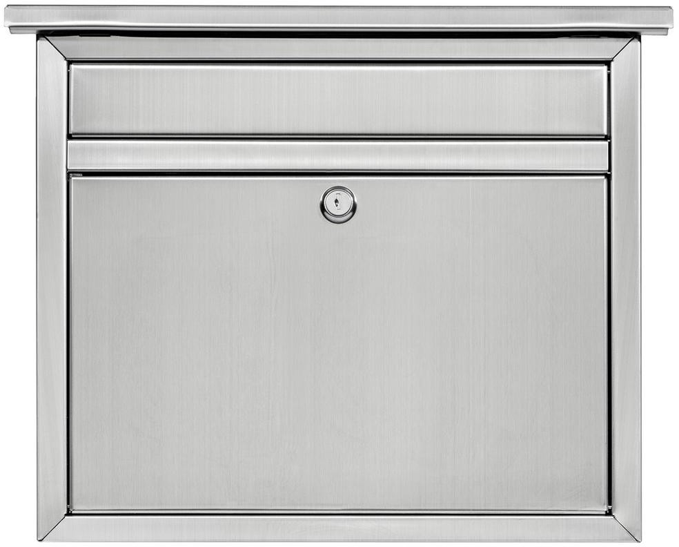 Wall Mount Mailbox Locking Stainless Steel Cam Lock Two Keys Solid Front Panel