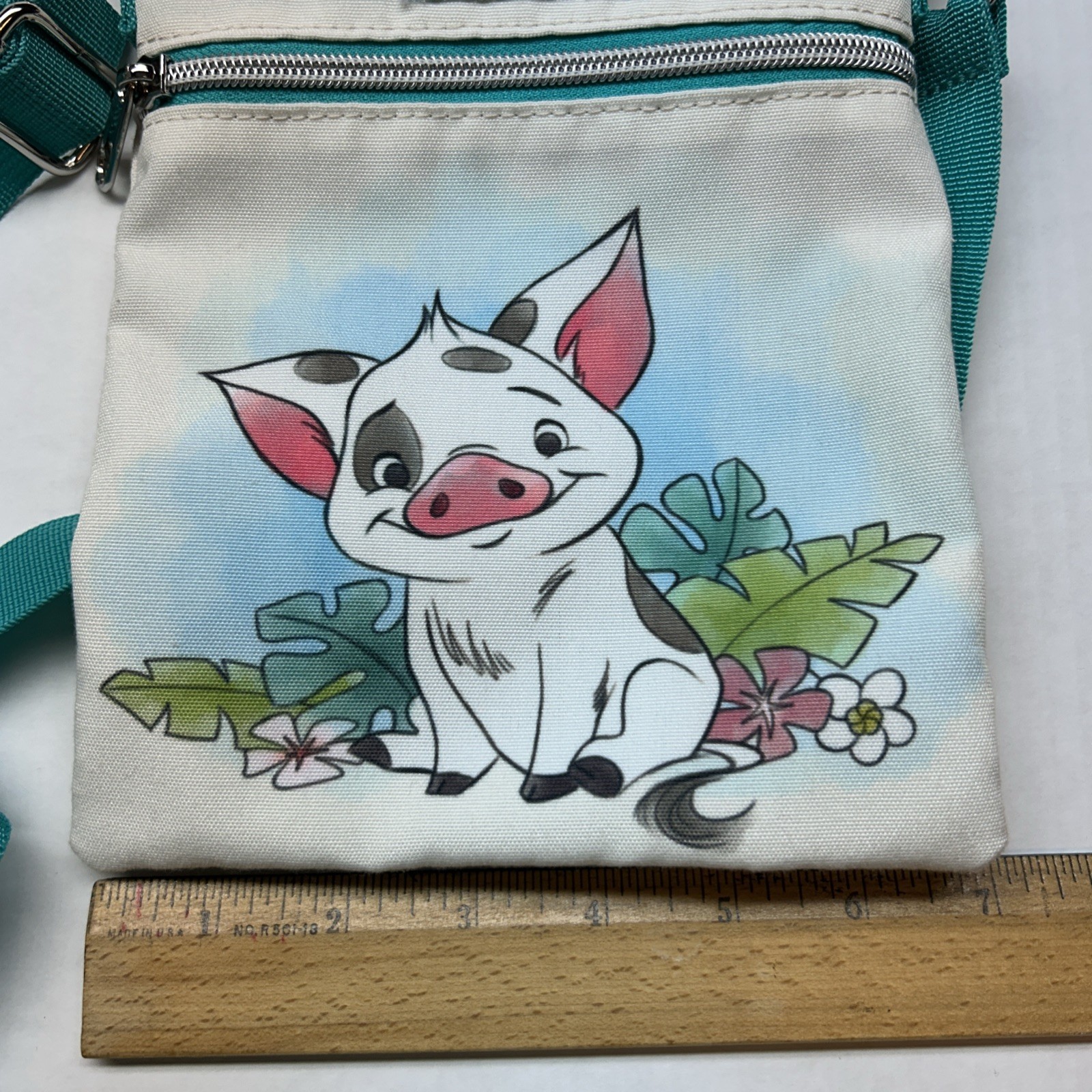 Loungefly Disney Moana Pua & Hei Hei Watercolor Passport Crossbody Bag