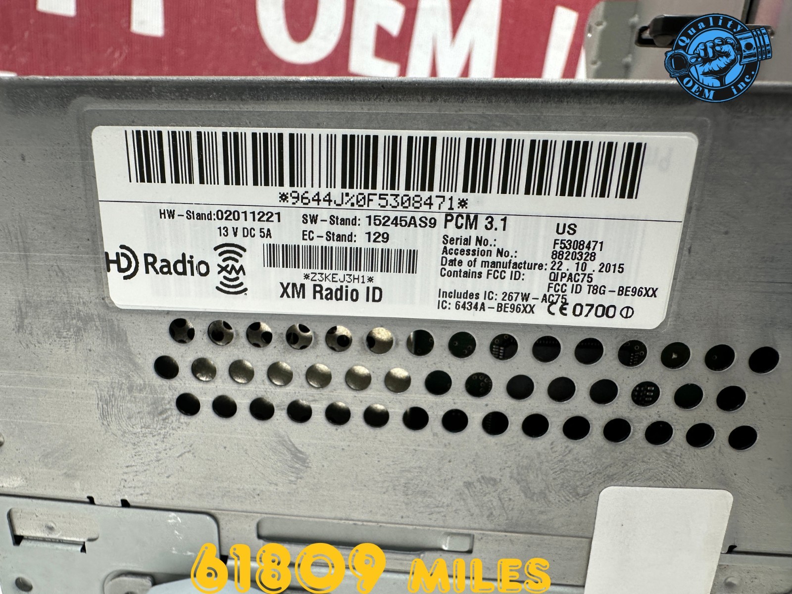 2015-2016 PORSCHE MACAN CD RADIO RECEIVER NAVI DISPLAY SCREEN MONITOR OEM 61 kmi