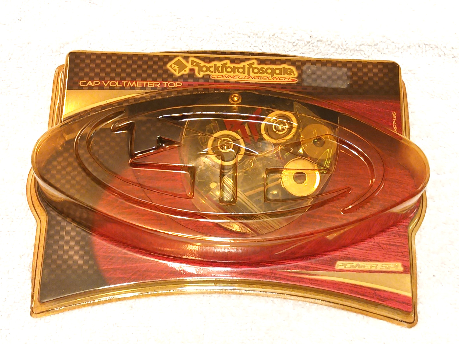 RARE NEW OLD SCHOOL ROCKFORD FOSGATE RP7436 VOLTMETER TOP FOR CAPACITORS