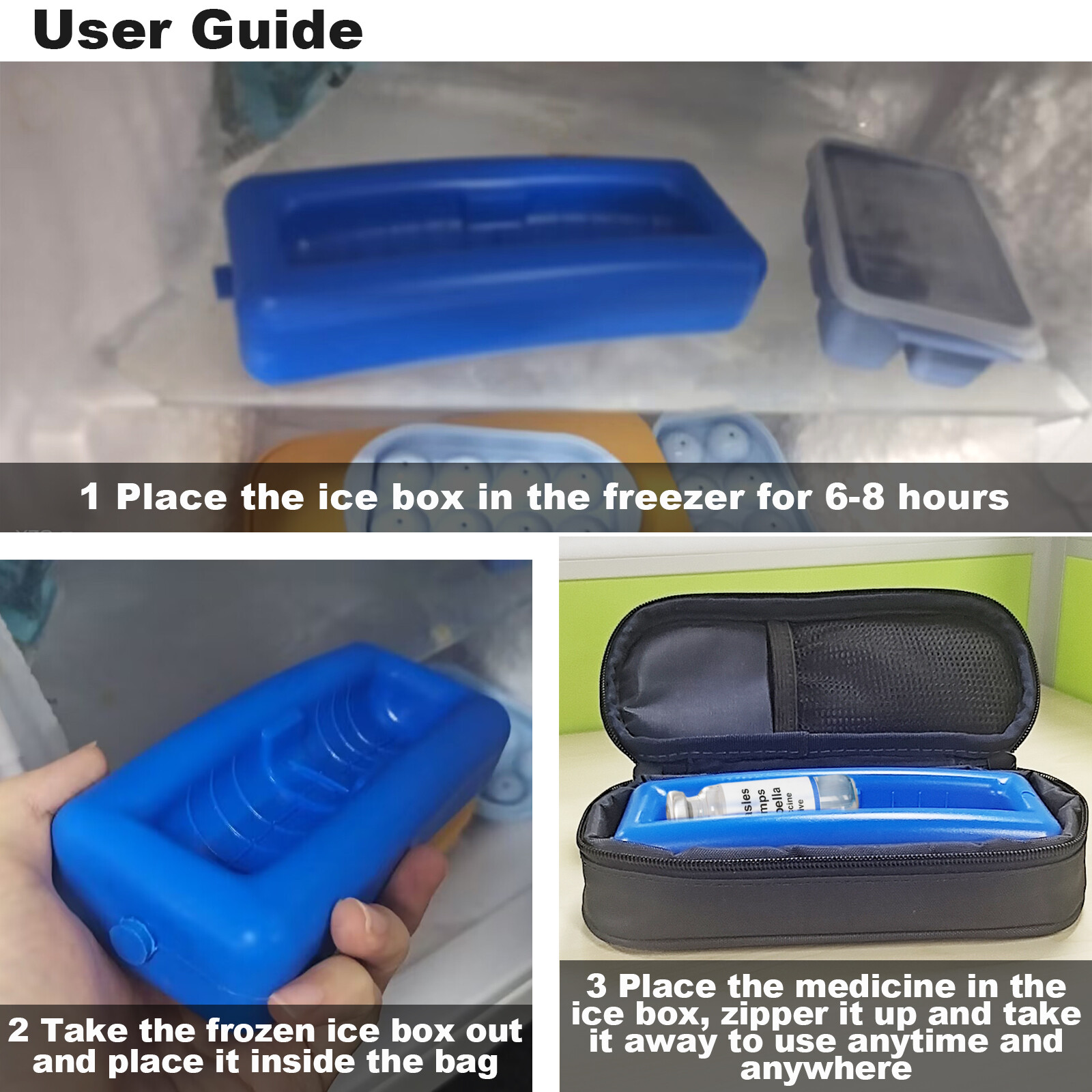 Insulin Cooler Travel Case for Vial, Upgraded Ice Pack, Diabetic Medicine Cooler