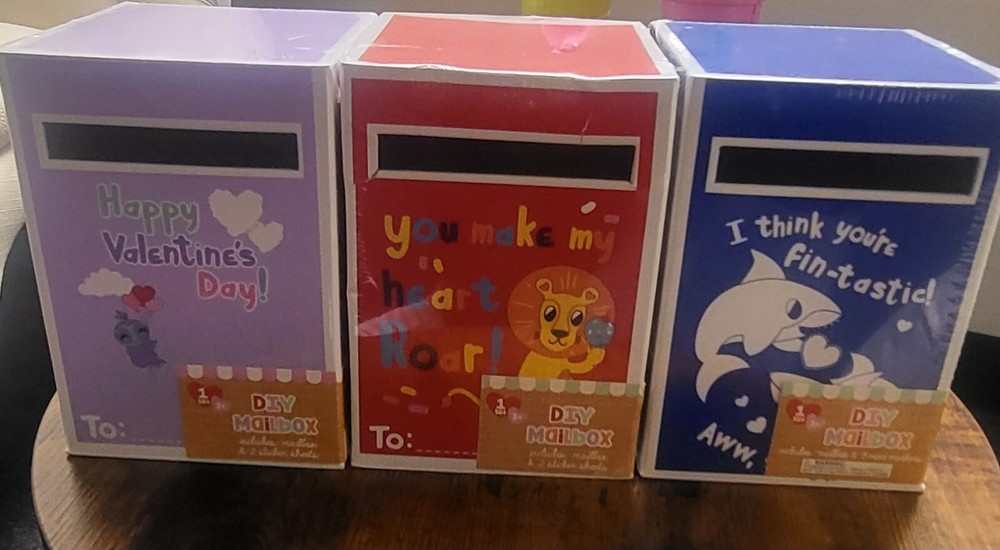 3 mailboxes (MIXED BOXES) - DIY Mailbox Kit with Sticker Sheets