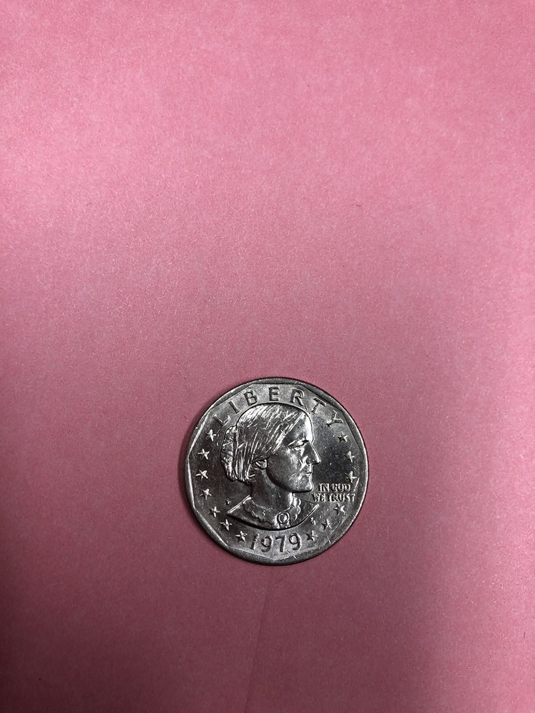 1979 P Susan B Anthony Dollar, Strike Error, Mint Mark Heavy “P”, Edge Error