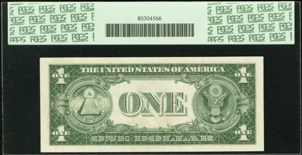 Rare True Binary Near Solid 1935 D $1 Silver Certificate "00111111" Gem 65 PPQ