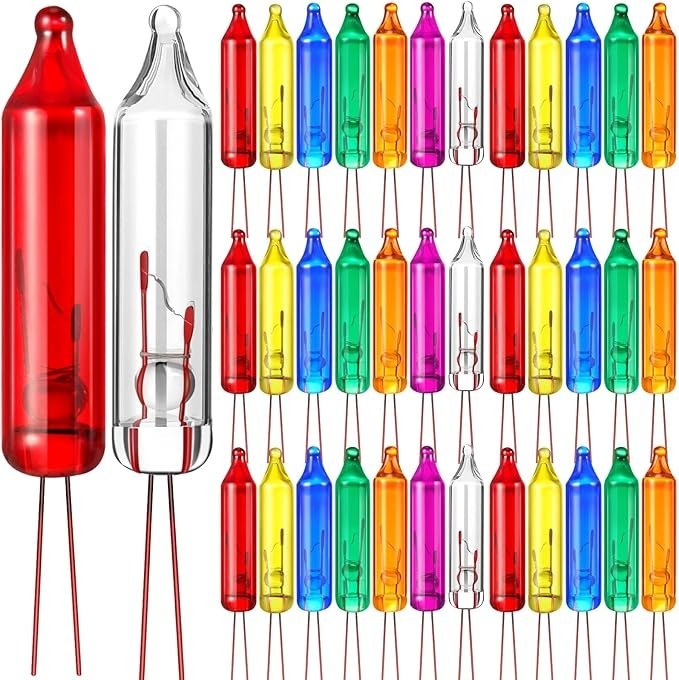 200 Count Mini Incandescent Christmas String Lights 2.5V Replacement Bulbs