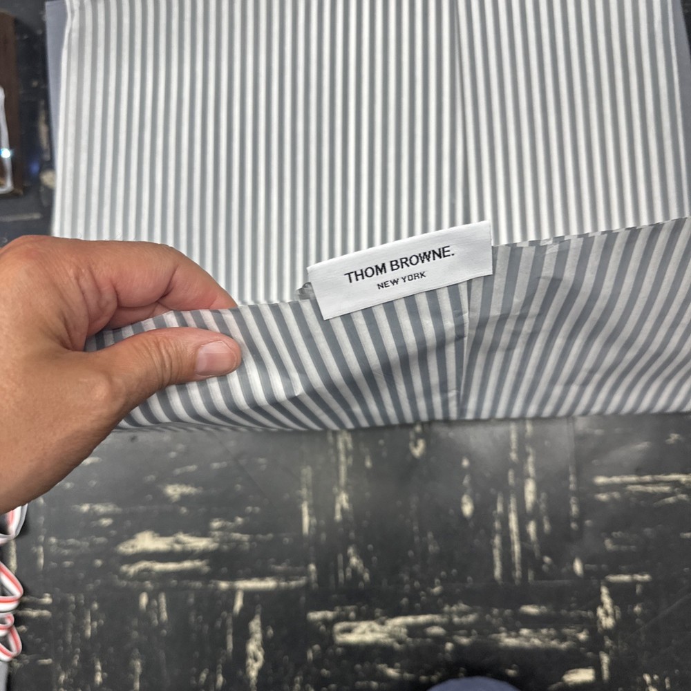 Authentic Thom Browne Gift Wrapping Paper Gray Storage Box