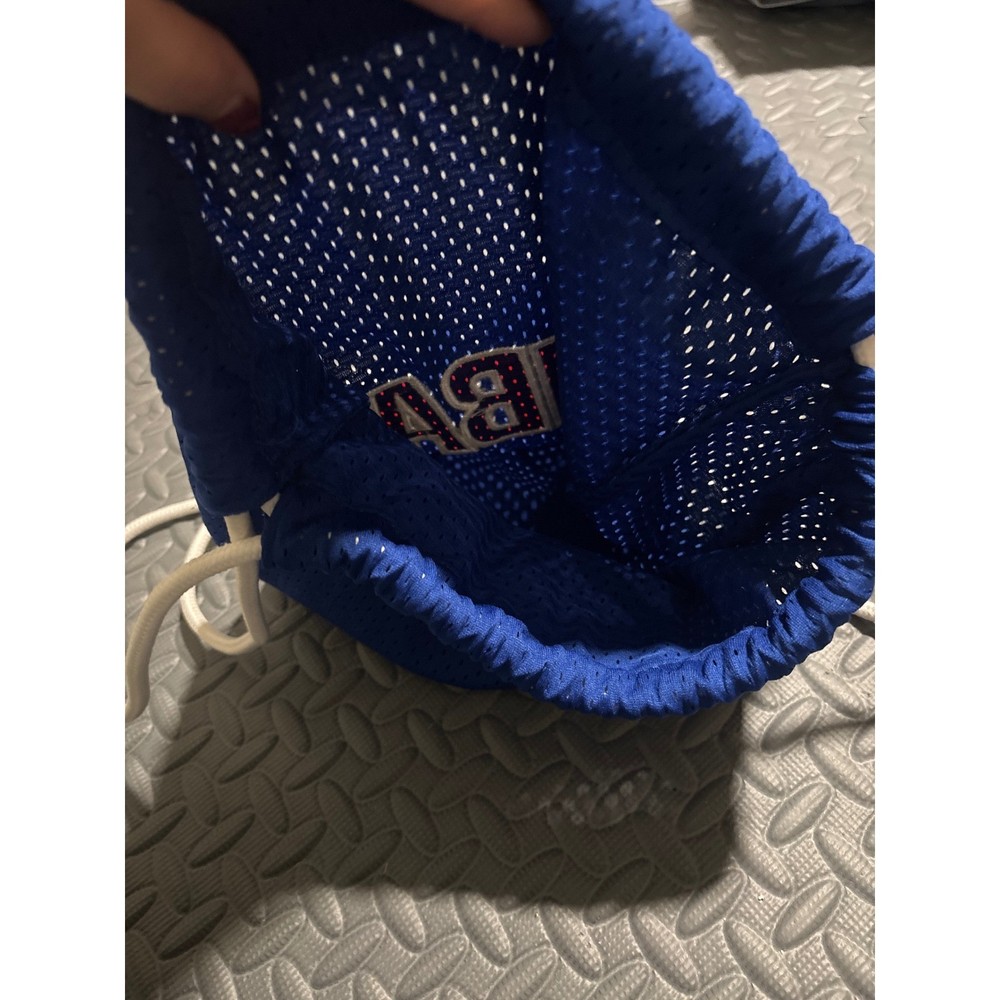 NBA Drawstring Backpack Blue White Mesh Sport Gym Sack