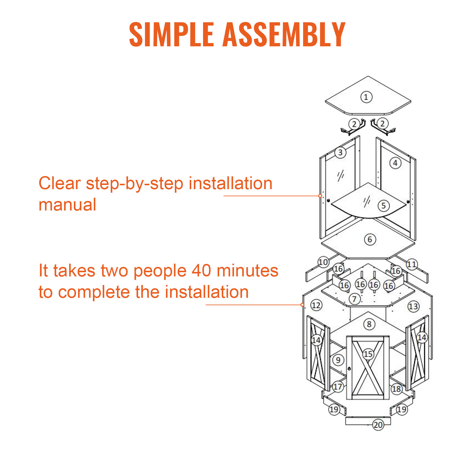 VEVOR Industrial Bar Cabinet Wine Bar Table with Glass Holder for Liquor & Glass