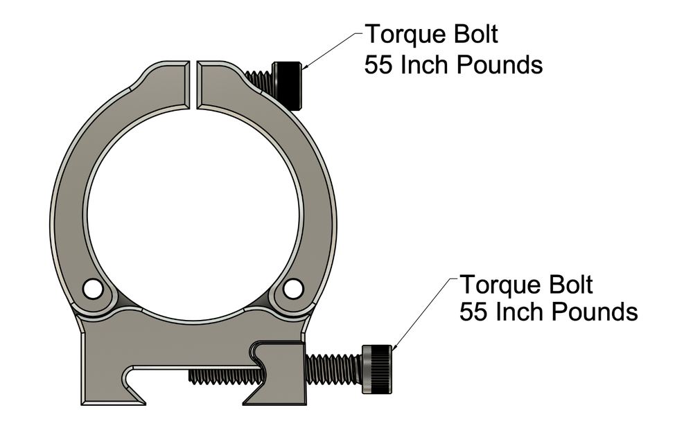 34mm Medium Scope Rings with Inetgrated Level!