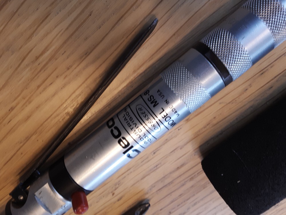 Cleco MS-8 In-Line Pneumatic Screw/Nut Driver ... 1/4 Hex ... Reversible