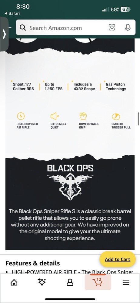 .177 Black Ops Air Rifle (modified)