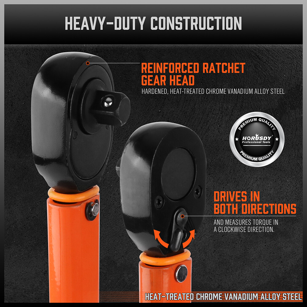 3/8" Torque Wrench Snap Socket Professional Drive Click Ratcheting Father's Day