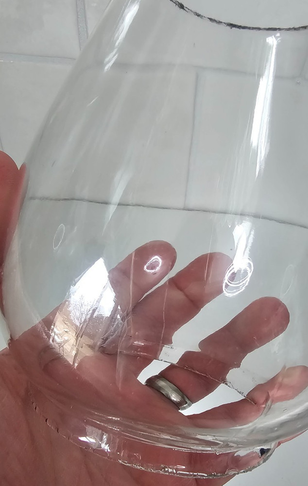 Extended Base Clear Glass Railroad Lantern Tall Globe