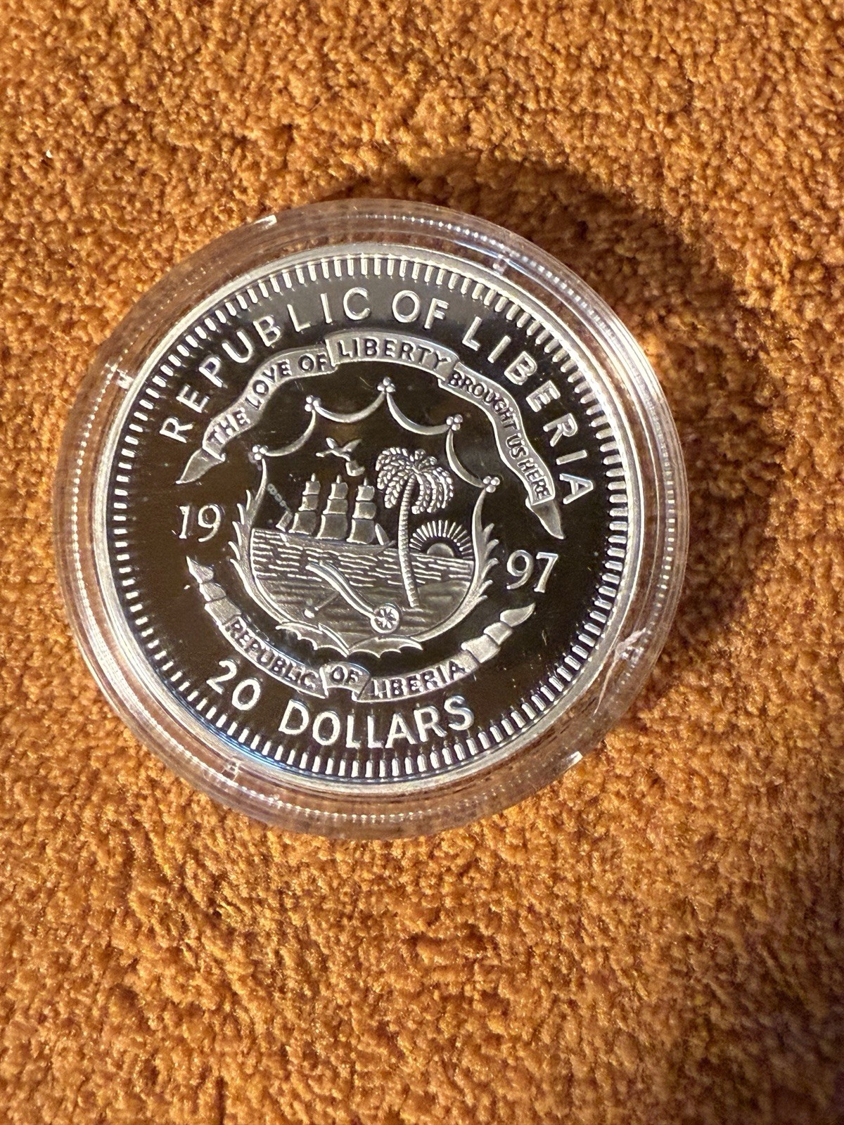 1997 Liberia $20 Dollars Princess Diana Birth of William 1 OZ Silver Proof 0.999