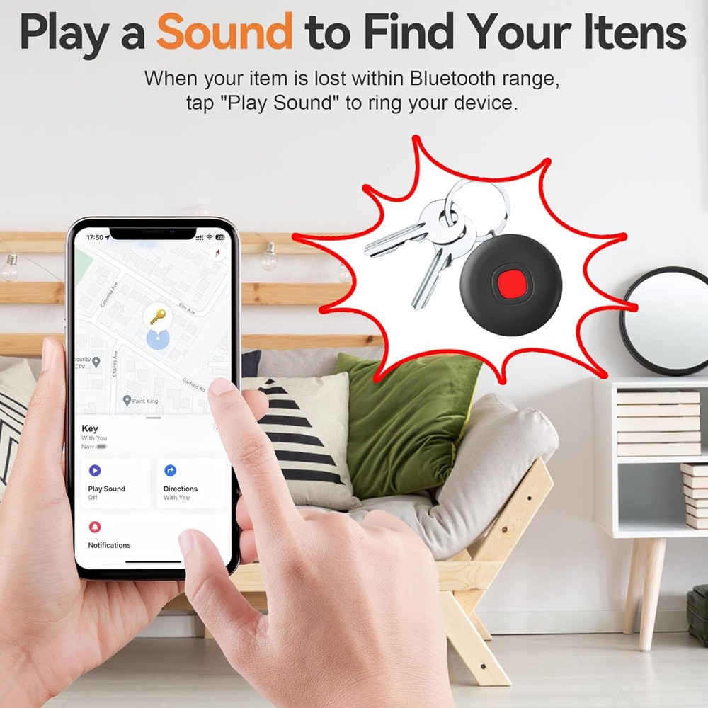 (4-pack) Air Tracker Tags for Android or iOS, Dual System Smart Bluetooth Tags