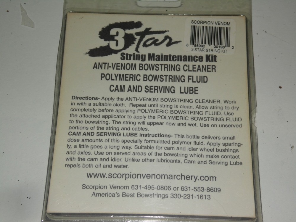 3 Star String Maintenance Kit Scorpion Venom NOS Sealed Package
