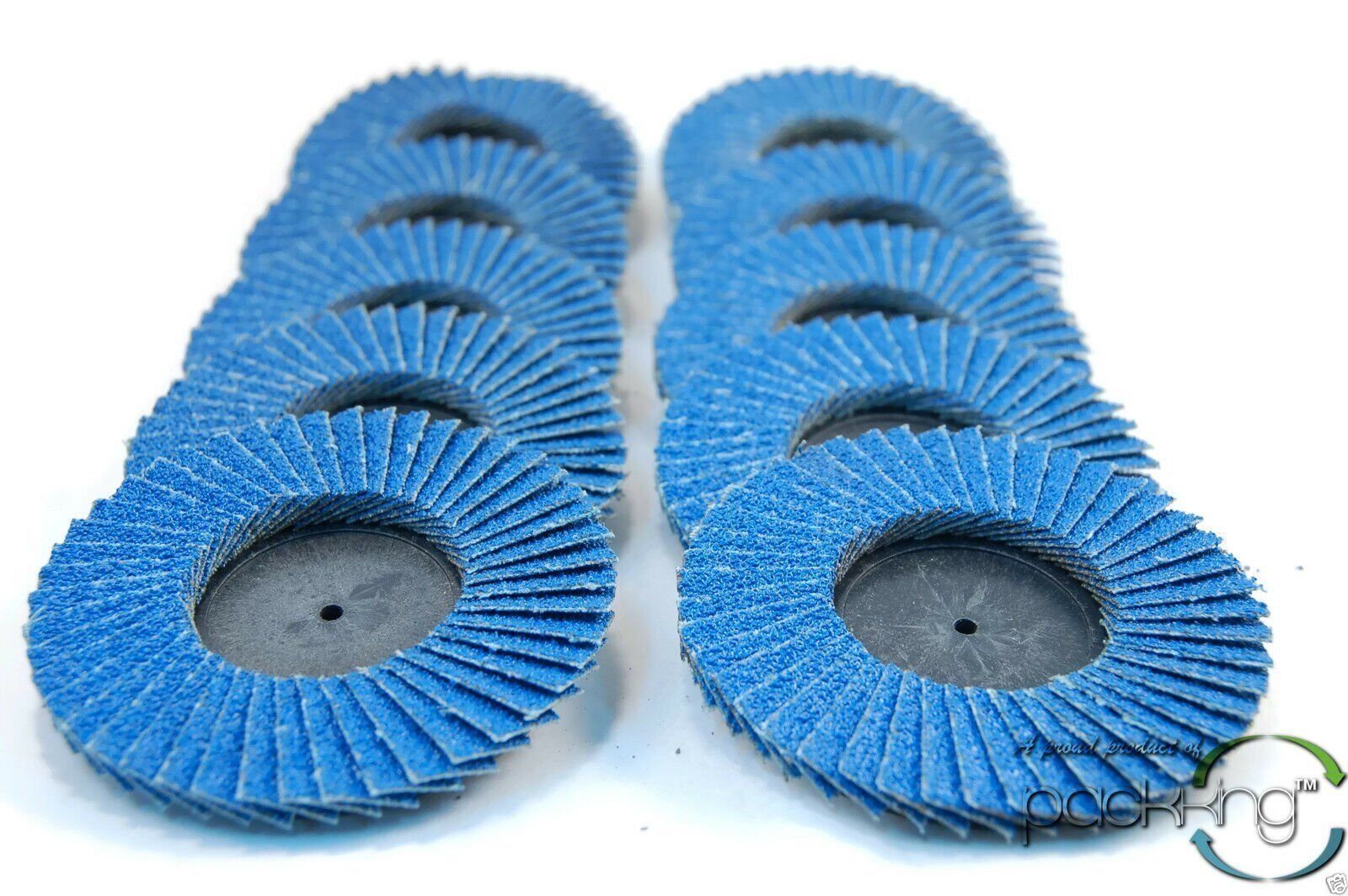 (10pk) 3" Inch 40 Grit Flap Sanding Disc Wheels Type R Roloc Threaded Twist Lock