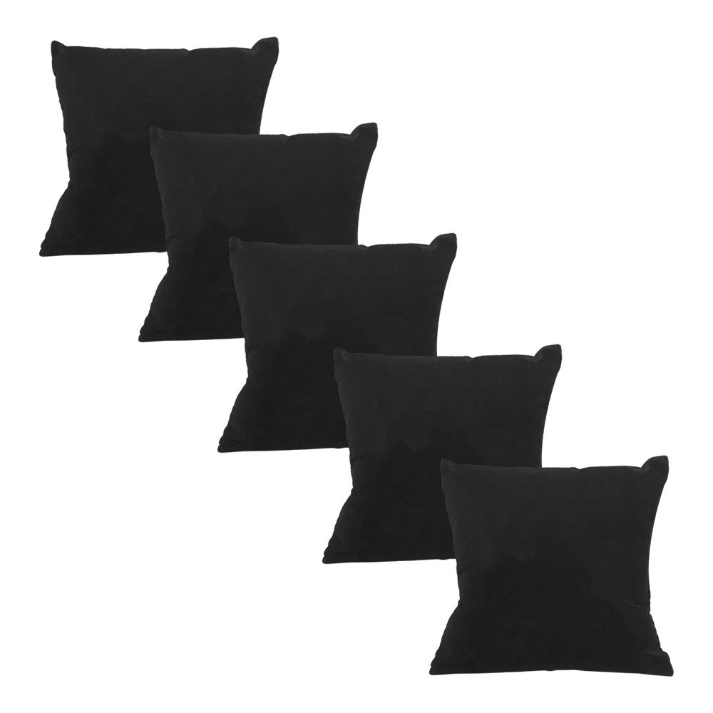 5Pc 4x4 Black Velvet Pillow Jewelry Bracelet Watch Display Showcase Collector