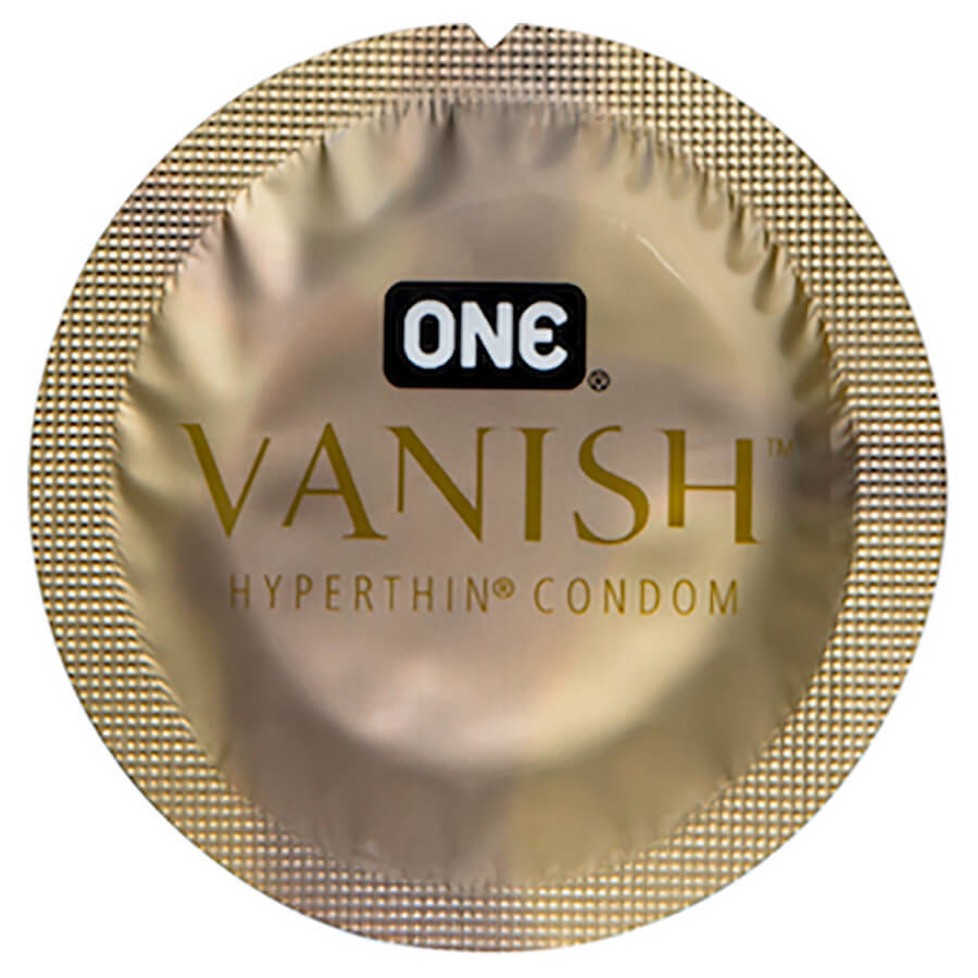 ONE Vanish Hyperthin Extra Sensitive Thin Latex Condoms + Brass Pocket Case