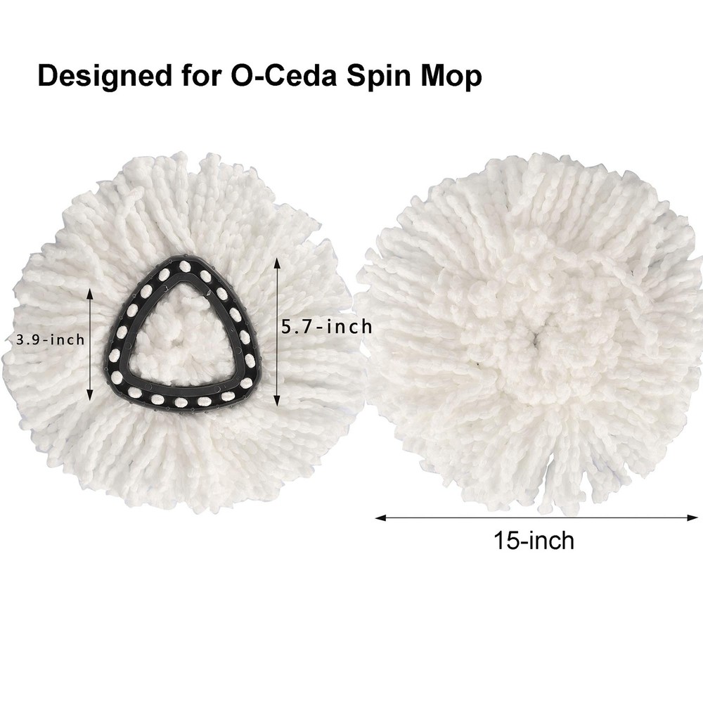 8PCS Mop Replacement Head,100% Microfiber Mop Refills Spin Mop Replacement He...