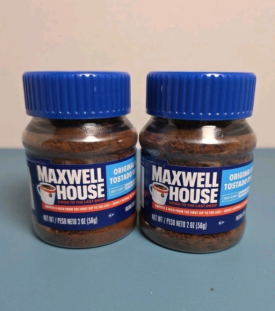 Maxwell House Original Medium Roast Instant Coffee-2 oz Jars 2 Pack