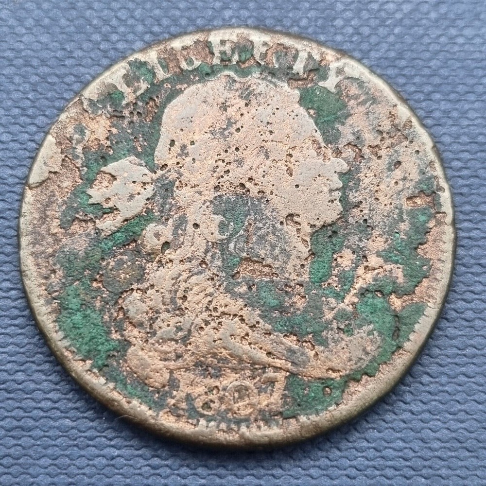 1807 Draped Bust Large Cent 1c Better Grade VF Details #47819