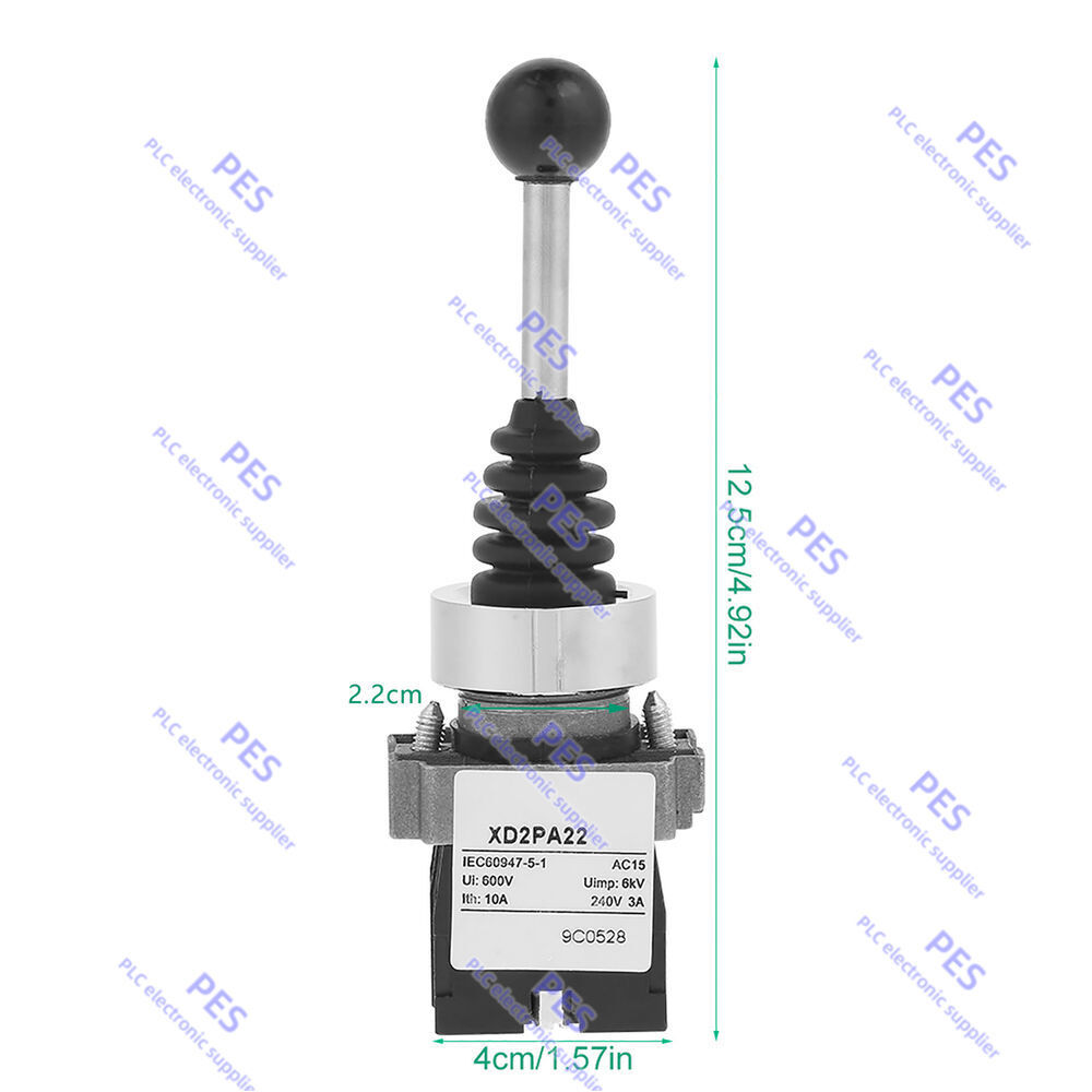 1X 2NO 2-position Spring Return Momentary Stick Joystick Switch XD2PA22CR