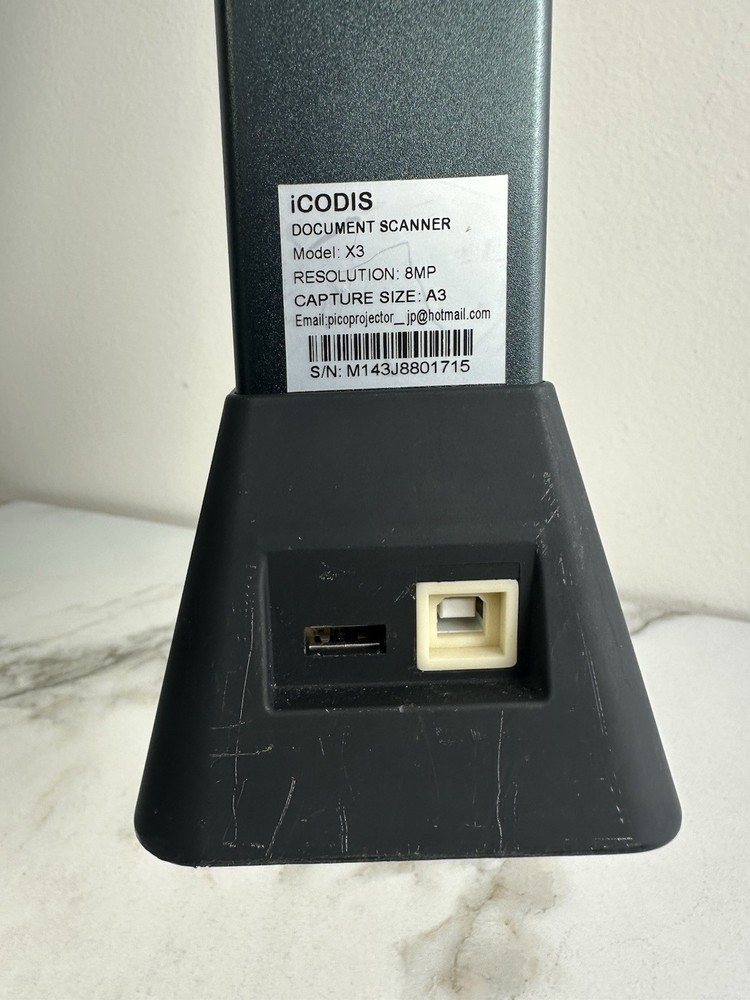 iCODIS Model X3 Document Scanner Resolution 8MP Capture A3 Untested No Cable