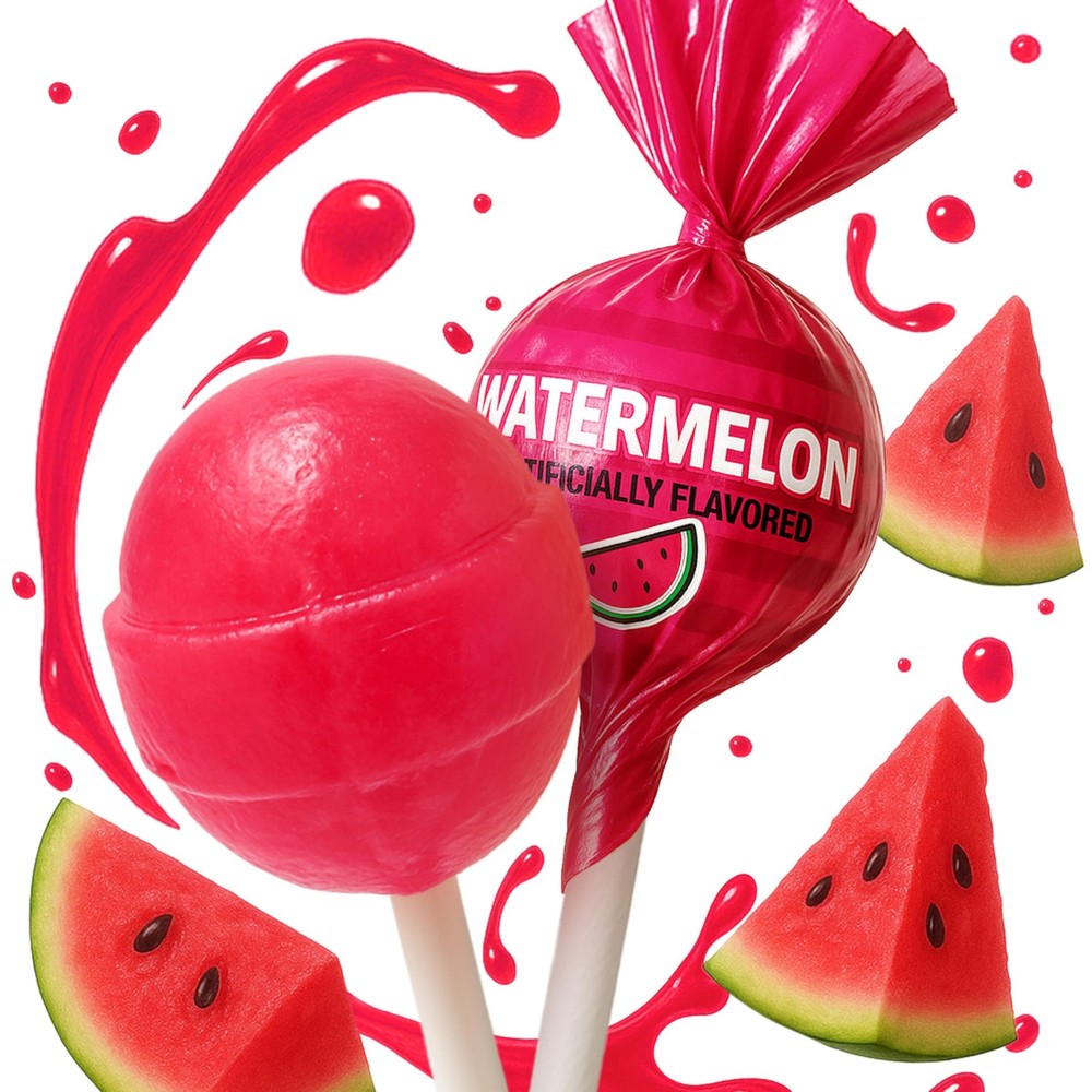Watermelon Lollipops – 65 Count Bulk Candy Pack, Individually Wrapped Medium