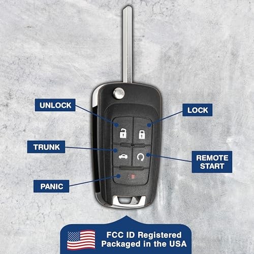 Key Fob Replacement for 2010 2011 2012 2013 2014 2015 2016 2017 2018 1-Pack