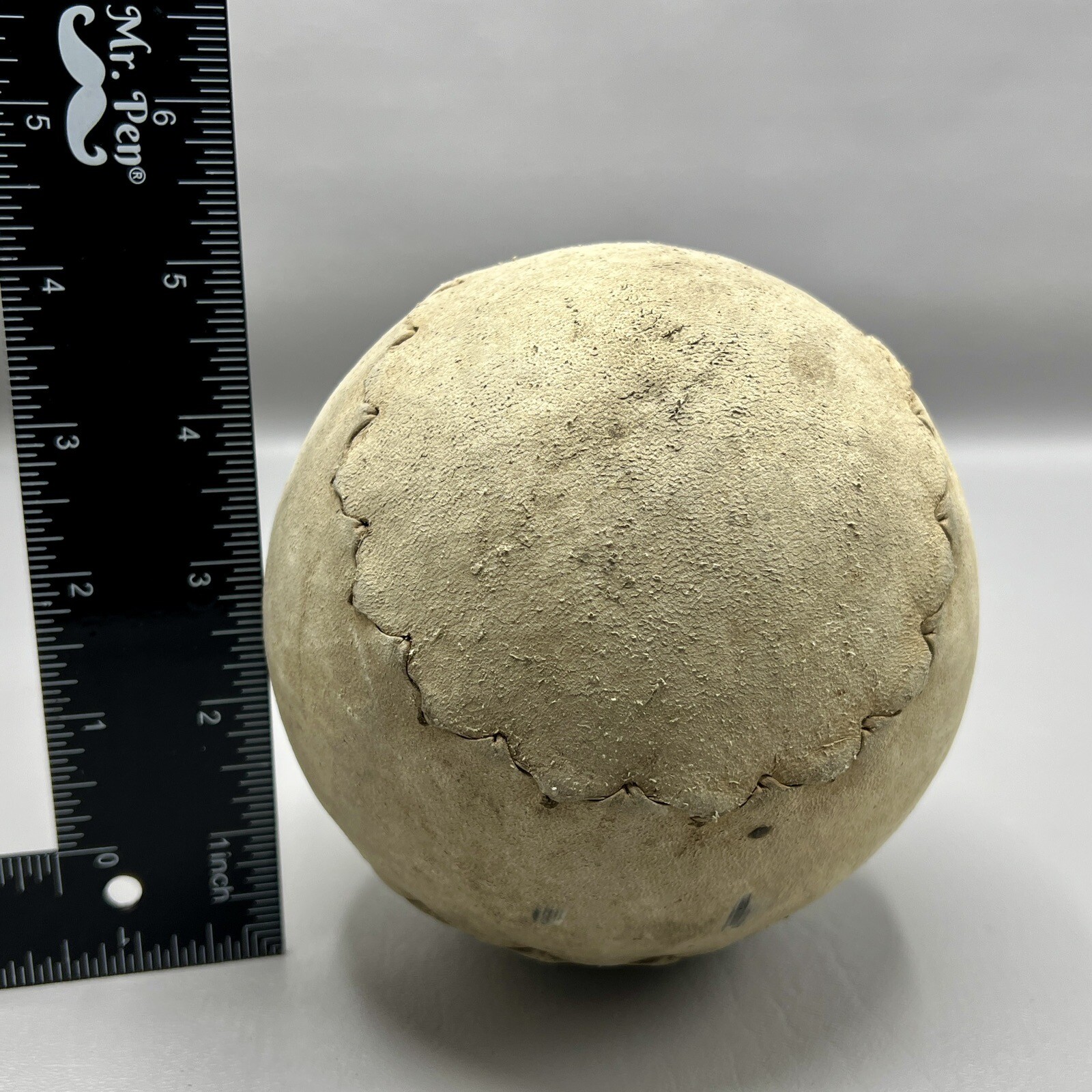 Antique Vintage 16" Oversized Leather Hand Stitched Softball