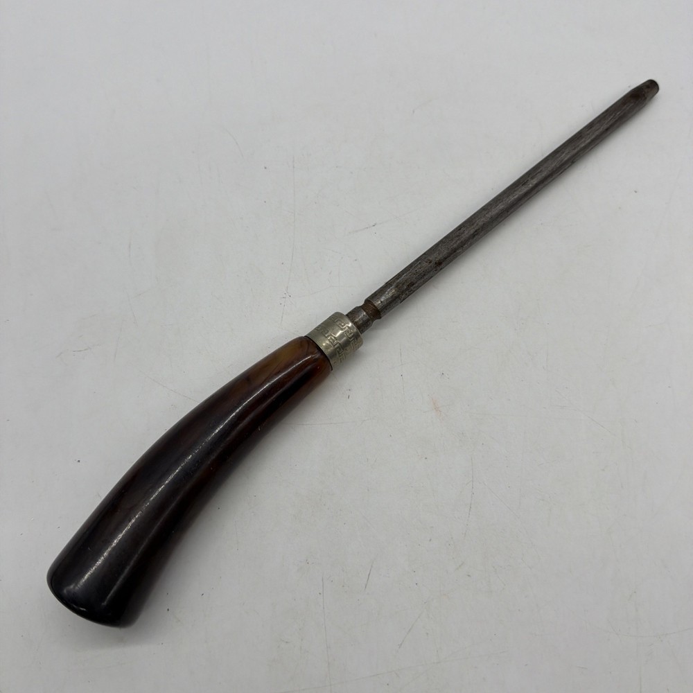 Vintage Bakelite Handle Knife Sharpener 11” Length Kitchen Rod Sharp Point