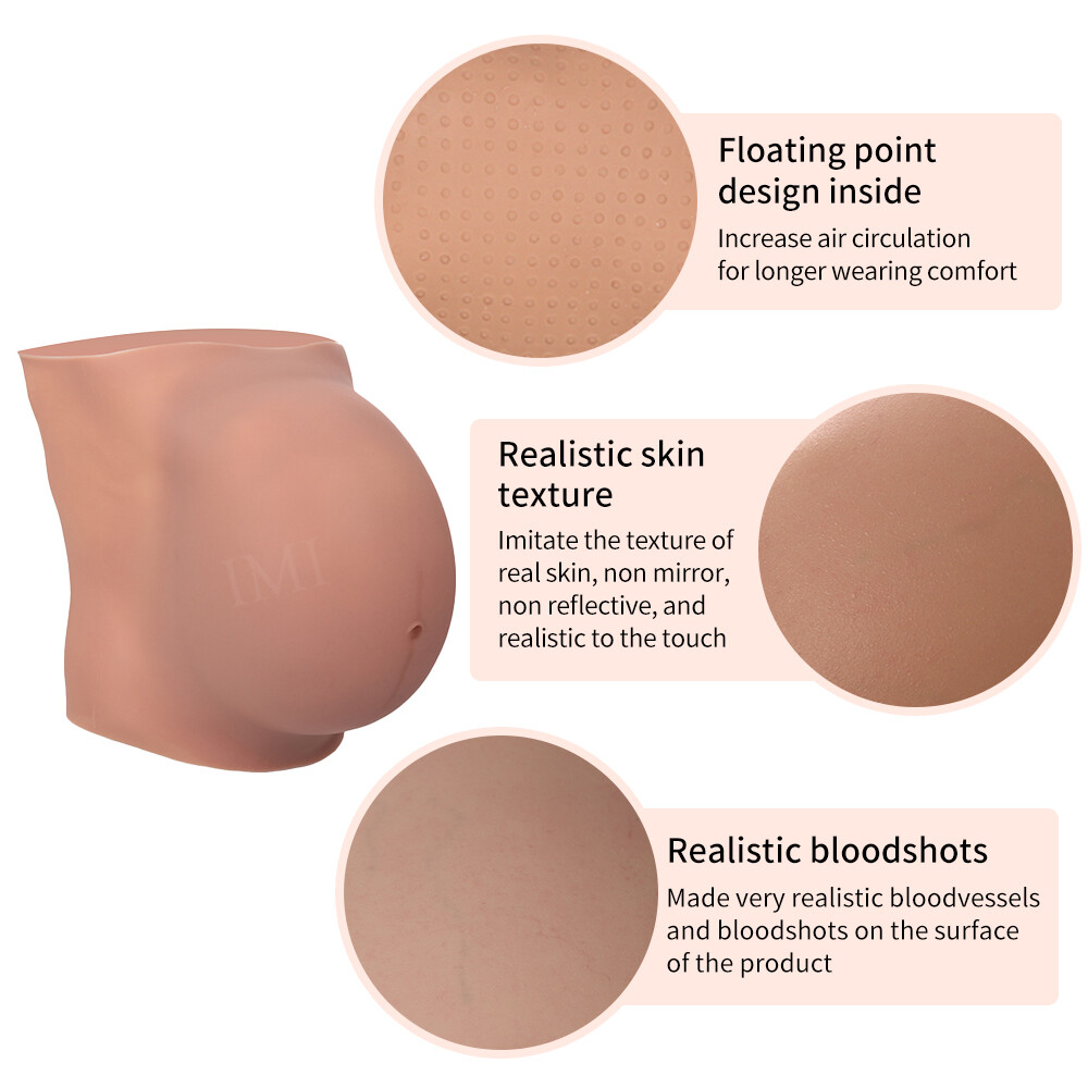 IMI Silicone Pregnant Belly Artificial Fake Pregnant Belly for Maternity Cosplay