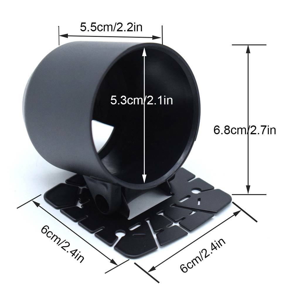 Universal 52mm 2 " Single Gauge Pod Mount Holder Dashboard Bracket Meter Cup ABS