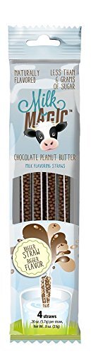Chocolate Peanut Butter Magic Milk Straws - 4 Pack