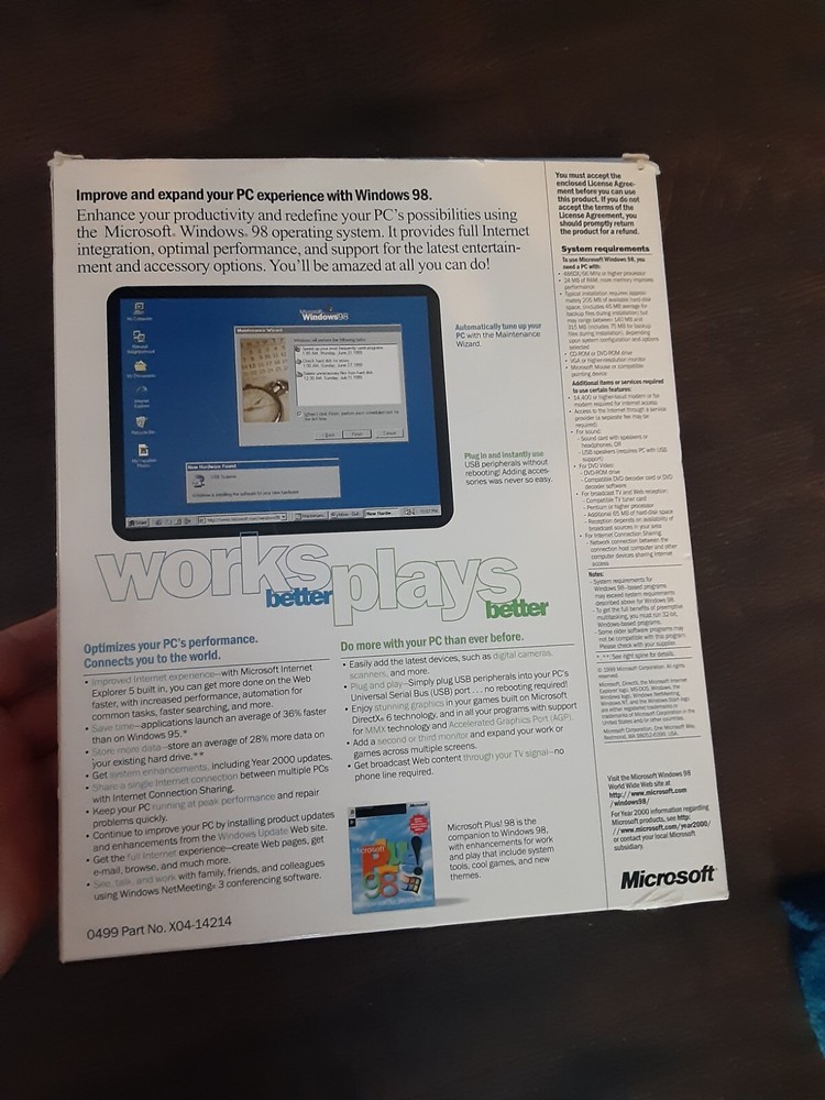 MICROSOFT WINDOWS 98 SECOND EDITION FULL OPERATING SYSTEM WIN 98 #S202