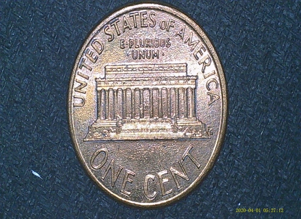 1992-P Lincoln Memorial Penny Split Plating Error Coin