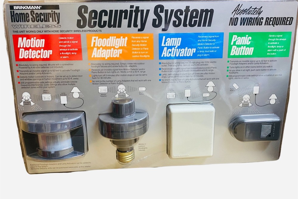 Brinkmann Wireless Home Security Motion Sensor Lamp Adapter Set