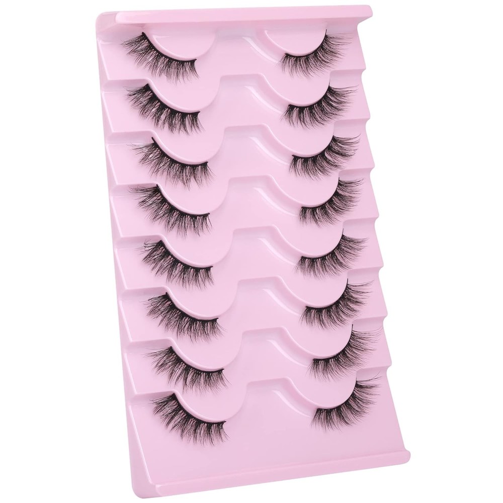 Half Lashes Natural Looking Cat Eye Accent Eyelashes Multi-layers...