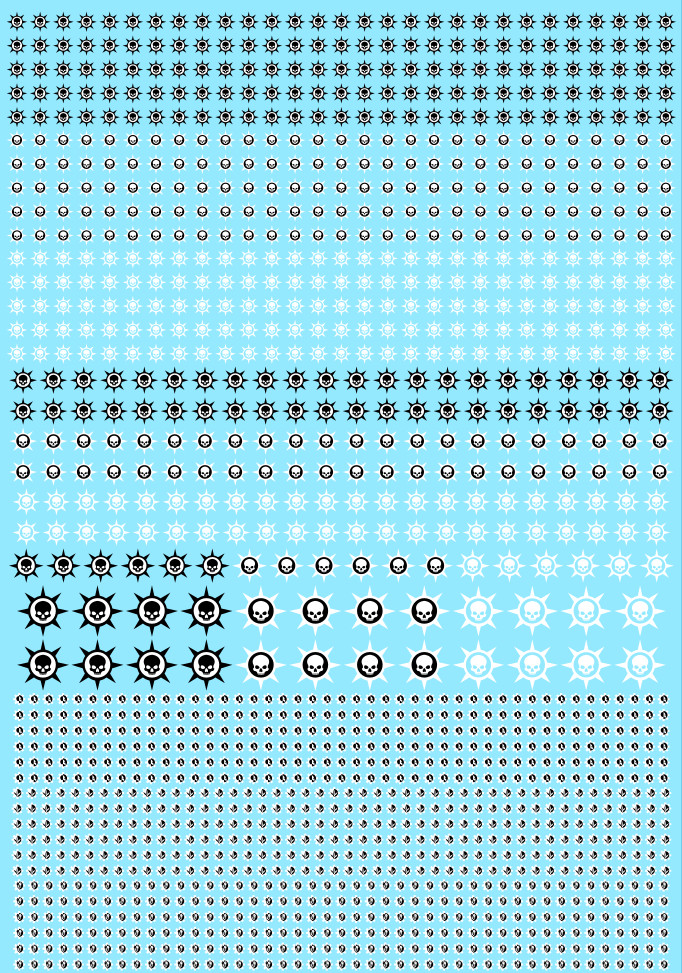 Cyborg Halo Skulls A4 Mega Transfer Sheet