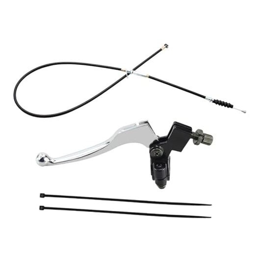 Universal 7/8'' Left Clutch Lever Handle 39'' Cable with Adjuster for Silver