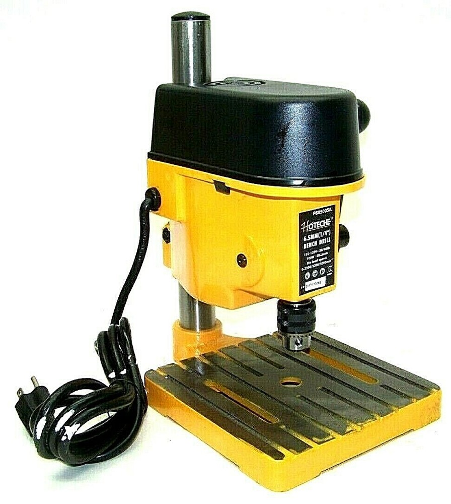 Mini Drill Press Top Bench Drill Press Variable Speed 1/4" Chuck 0-2000 RPM 100W