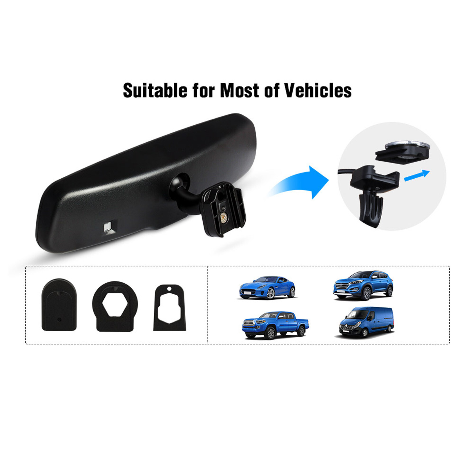 AUTO-VOX T2 Car Backup Camera OEM 4.3" Mirror Monitor Kit Rear View Night Vision