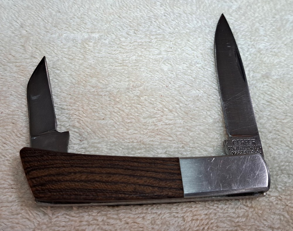 Gerber Silver Knight Two Blade Folder Knife, Japan