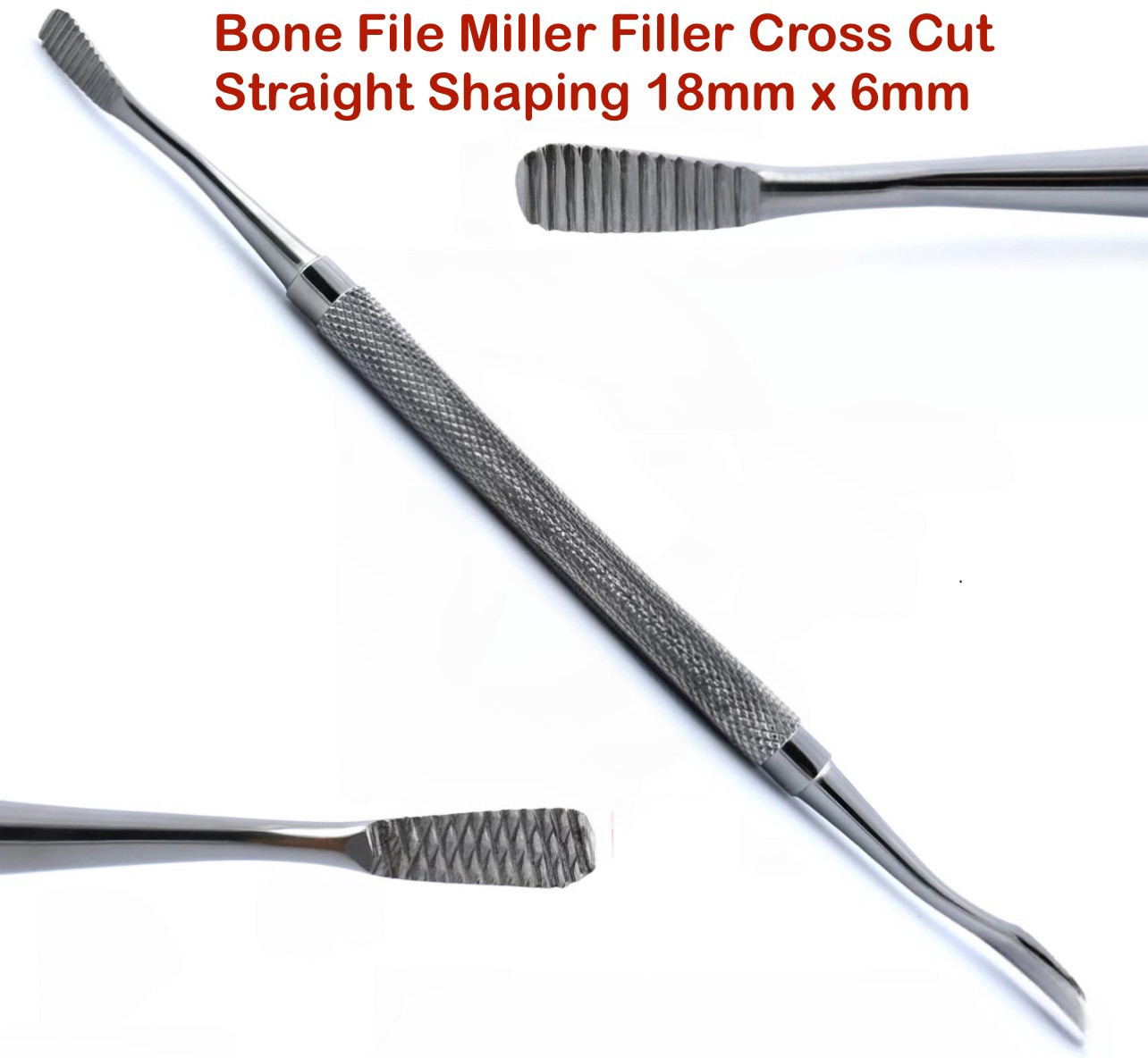 Dental Bone File Miller Cross-Cut-Straight Shaping Surgical Instrument CE