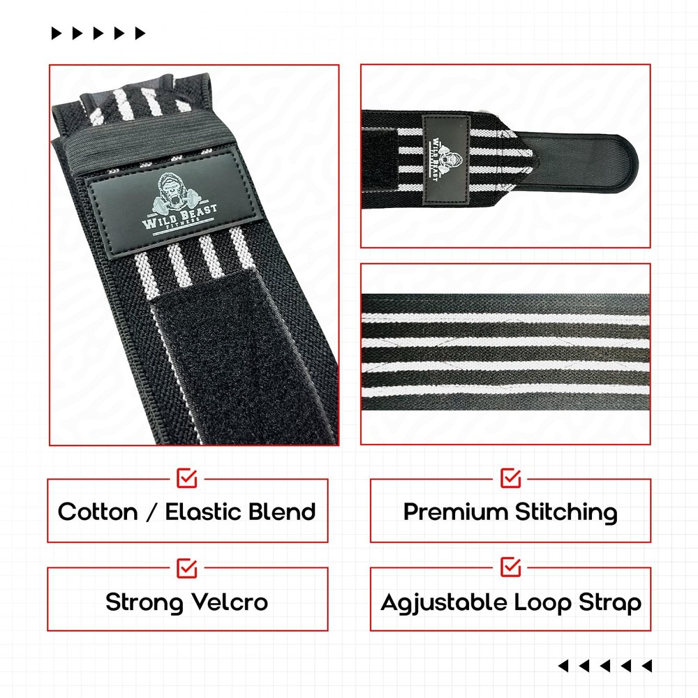 Elbow Wraps for Weightlifting (Pair), Stretchable & Breathable 41" Elbow Comp...