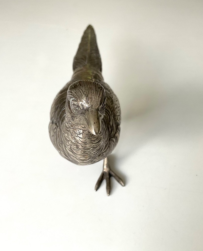 Antique German solid 830 silver Bird Animal Figure