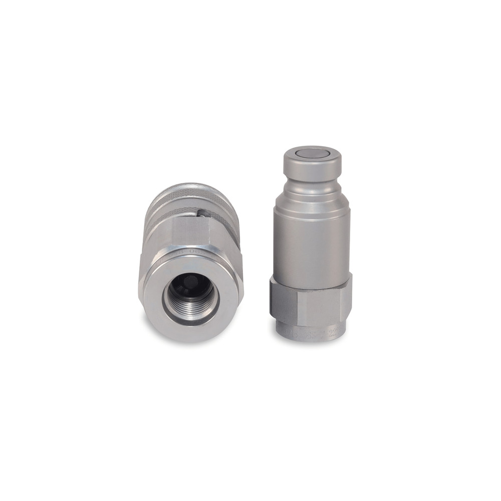 1/4″ Flat Face Hydraulic Quick Couplers Set - 3/8″ SAE Thread