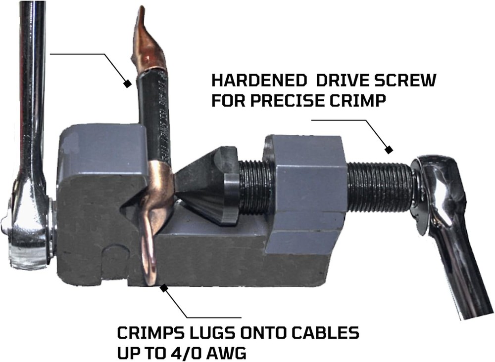 EZRED B7946 3-Point Mini Wire & Cable Crimper Ergonomic 2.5 Pounds